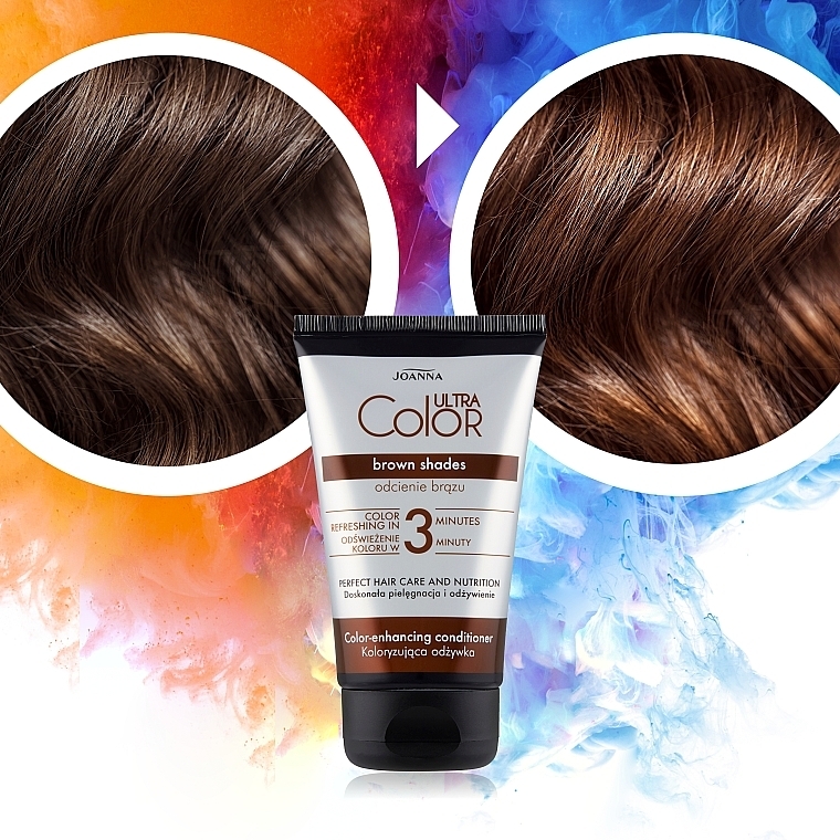 Tinted Hair Conditioner - Joanna Ultra Color System Brown Shades — photo N5