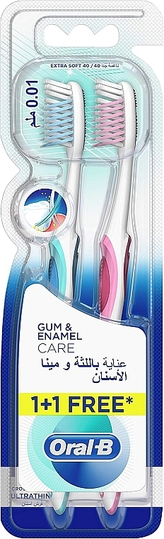 Extra-Soft Toothbrushes, 2 pcs - Oral-B Gum & Enamel Care Extra Soft 40 Toothbrush — photo N2