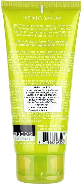 Oriental Pear Hand Cream - Mades Cosmetics Body Resort Oriental Hand Cream Pear Extract — photo N2