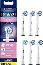 Electric Toothbrush Heads, 6 pcs - Oral-B Sensitive Clean UltraThin Toothbrush Heads — photo N1