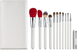 Makeup Brush Set, 12 pcs, white case, WHITE12 - Make Up Me — photo N1