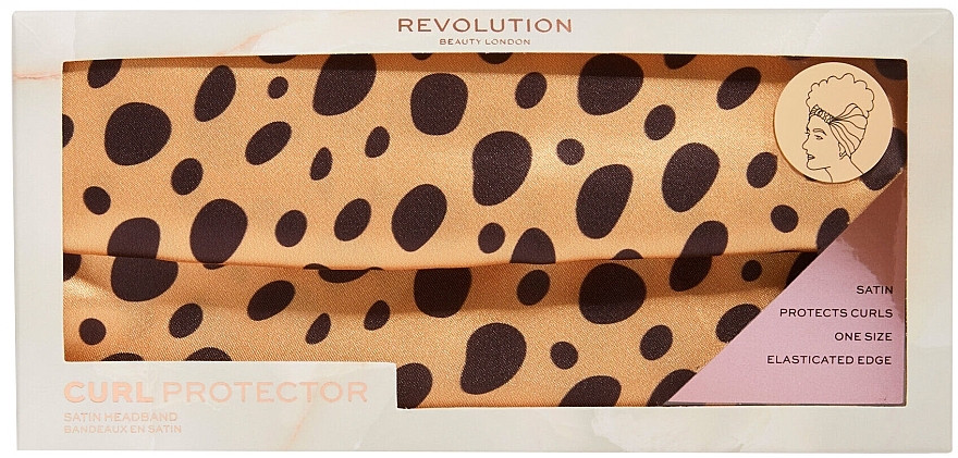 Headband, leopard - Revolution Haircare Satin Headband Animal Print — photo N2