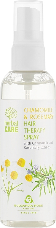 Chamomile & Rosemary Hair Therapy Spray - Bulgarian Rose Aromatherapy Herbal Care Chamomile & Rosemary Hair Therapy Spray — photo N1