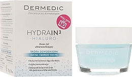 Fragrances, Perfumes, Cosmetics Moisturizing Facial Cream Gel - Dermedic Hydrain3 Hialuro