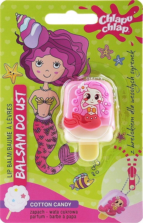 Little Mermaid Lip Balm, cotton candy - Chlapu Chlap Cotton Candy Lip Balm  — photo N1