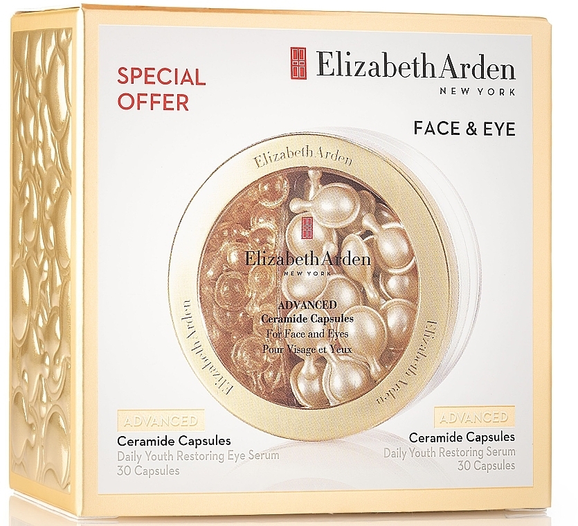 Set - Elizabeth Arden Advanced Ceramide Face & Eye Capsules (serum/2x30pc) — photo N1
