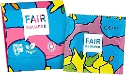 Fragrances, Perfumes, Cosmetics Thin Natural Latex Condom, 1 pc. - Fair Squared Ultimate Thin Vegan Condoms