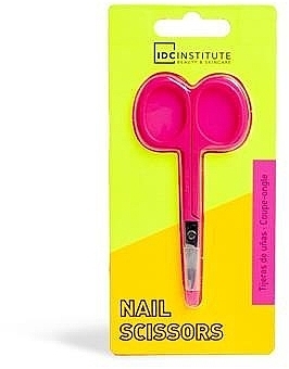 Nail Scissors, pink - IDC Institute Neon Precision Scissors — photo N1