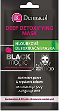 Face Sheet Mask - Dermacol Black Magic Detox Sheet Mask — photo N1