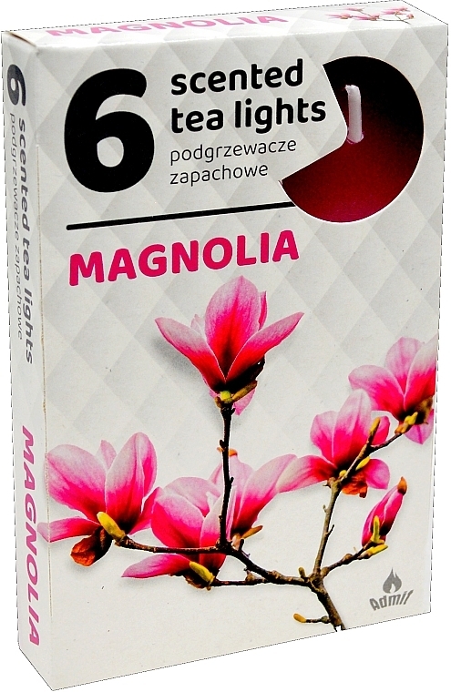 Magnolia Tealights, 6 pcs - Admit Scented Tea Light Magnolia — photo N1