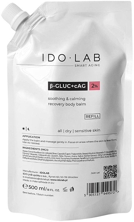 Intensively Moisturizing & Soothing Body Balm - Idolab B-Gluc+ CaG Refill (refill) — photo N1