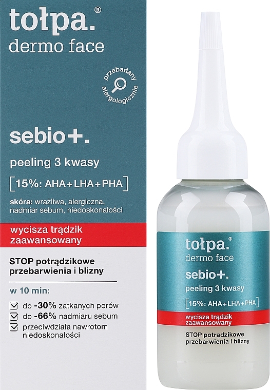 3HA Peeling - Tolpa Dermo Face Sebio+ — photo N2