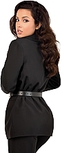Eco-Leather Belt 'No Mercy', black - MAKEUP Women's PU Leather Belt (1pc) — photo N2
