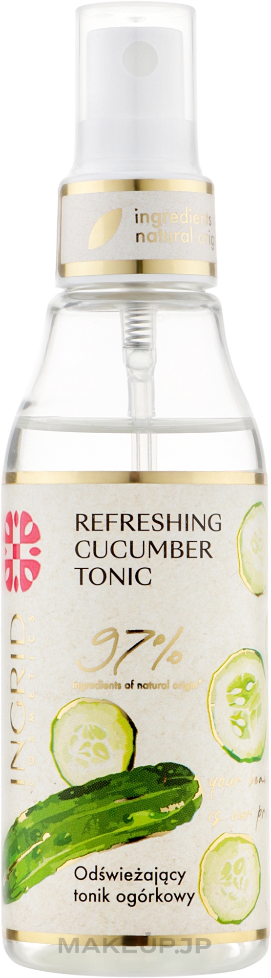 Refreshing Cucumber & Glycerin Face Tonic - Ingrid Cosmetics Vegan Refreshing Cucumber Tonic — photo 75 ml