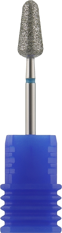 Diamond Nail File Drill Bit, rounded barrel, 5,5 mm, blue - Head The Beauty Tools — photo N1