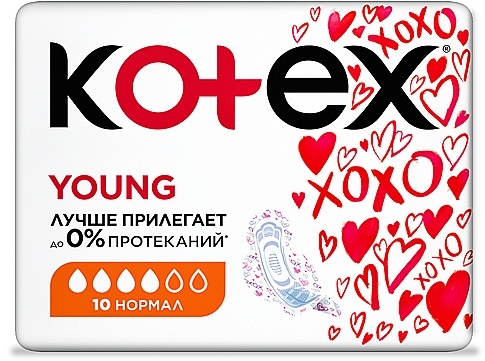 Sanitary Pads, 10 pcs. - Kotex Young Ultra Normal — photo N7