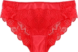 Lace Bikini Panties 'Figi', 1 pc, red - Moraj — photo N2