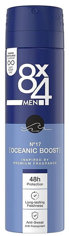 Deodorant - 8x4 Men №17 Oceanic Boost Deodorant — photo N1