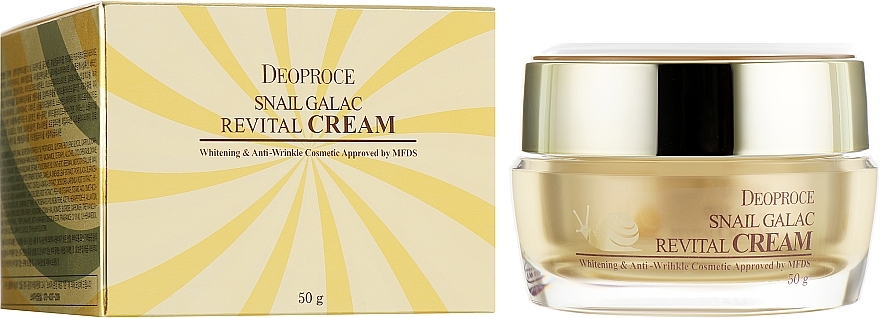 Anti-Aging Snail & Yeast Face Cream - Deoproce Snail Galac-Tox Revital Cream — photo N2