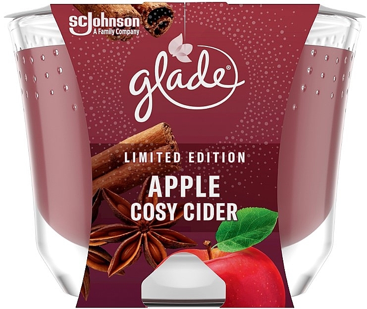Apple Cozy Cider Scented Candle - Glade Apple Cozy Cider Candle — photo N2