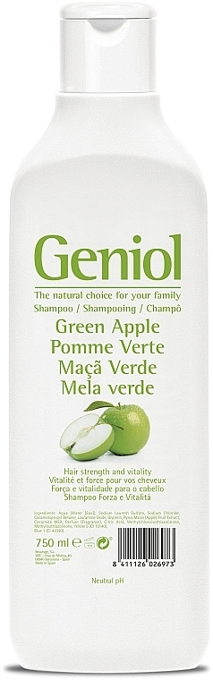 Strengthening Shampoo "Green Apple" - Geniol Shampoo — photo N1