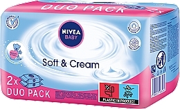 Wet Wipes ‘Baby’ 2x63pcs - NIVEA Baby Soft & Cream — photo N2