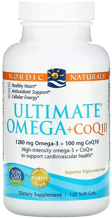 Dietary Supplement "Omega + Coenzyme Q10" - Nordic Naturals Ultimate Omega + CoQ10 — photo N1
