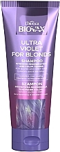Intensively Regenerating Toning Shampoo - L'biotica Biovax Ultra Violet for Blonds Intensive Regeneration And Color Toninng — photo N1