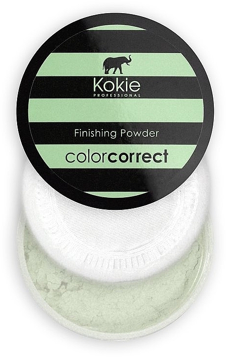 Anti-Redness Finishing Powder - Kokie Professional Green Color Correct Finishing Powder — photo N1