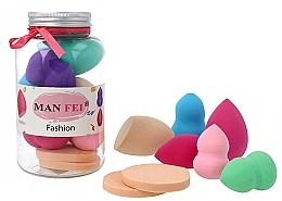 Fragrances, Perfumes, Cosmetics Nakeup Sponge Set , 8 pieces, multi-colored - Man Fei