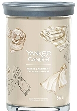 Scented Candle in Glass 'Warm Cashmere', 2 wicks - Yankee Candle Singnature — photo N1