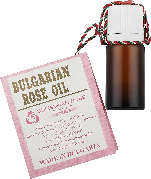 Bulgarian Rose Oil in Glass Bottle - Bulgarian Rose 100% Natural Rose Oil — photo N2