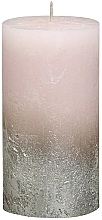 Fragrances, Perfumes, Cosmetics Cylindrical Candle, pink, 130x68 mm - Bolsius Metallic Candle