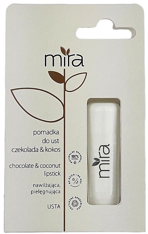 Lipstick with Chocolate and Coconut Scent - Mira — photo N1