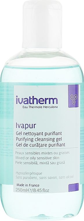 Gel Foam for Combination, Oily & Sensitive Skin - Ivatherm Ivapur — photo N2