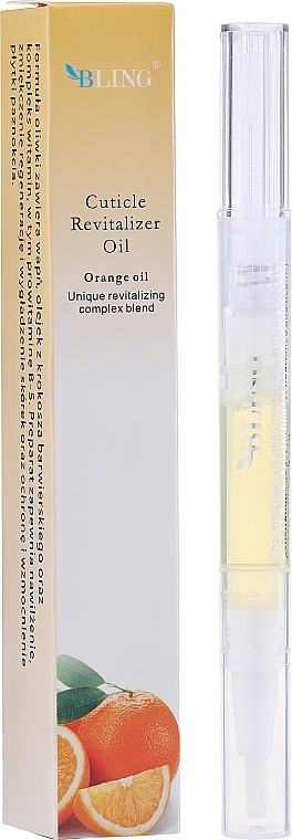 Cuticle Oil "Orange" - Bling Nails Cuticle Revitalizer Oil Orange Oil — photo N1