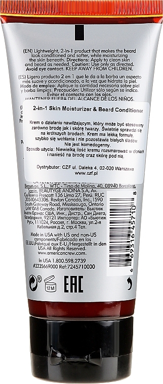 2in1 Skin Moisturizer & Beard Conditioner - American Crew Official Supplier to Men 2In1 Skin Moisturizer & Beard Conditioner — photo N2