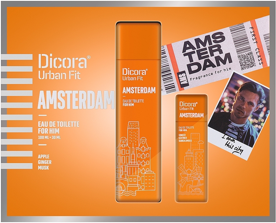 Dicora Urban Fit Amsterdam - Set (edt/100 ml + edt/30 ml) — photo N1