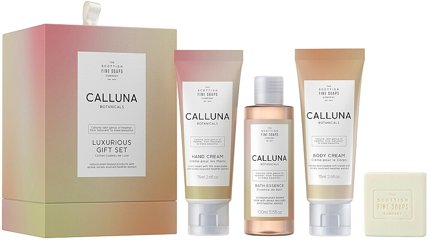 Set - Scottish Fine Soaps Calluna Botanicals Luxurious Gift Set (h/cr/75ml + b/essence/100ml + b/cr/75ml + soap/40g) — photo N3
