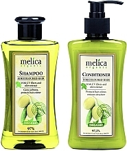 Fragrances, Perfumes, Cosmetics Set - Melica Organic For Coloured Hair Duo Set (shm/300ml + h/cond/300ml)