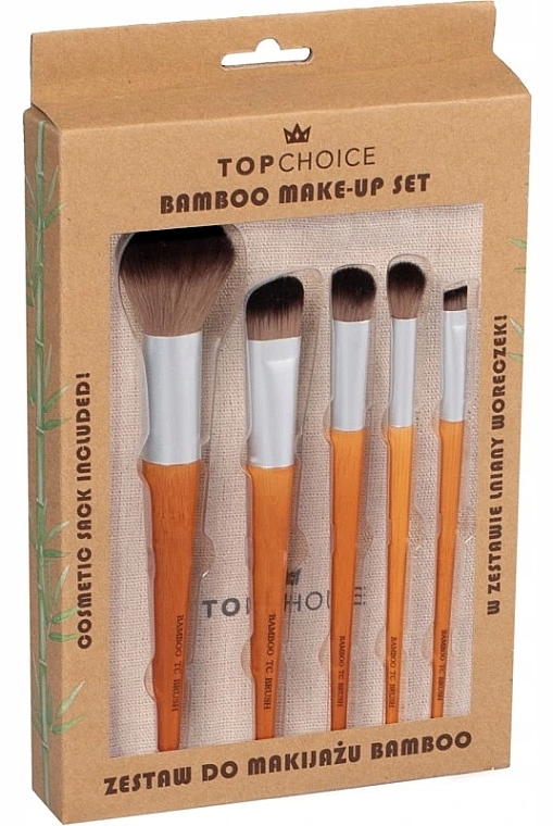 Makeup Brush Set, 37474, 5 pcs - Top Choice Bamboo Make Up Set — photo N2