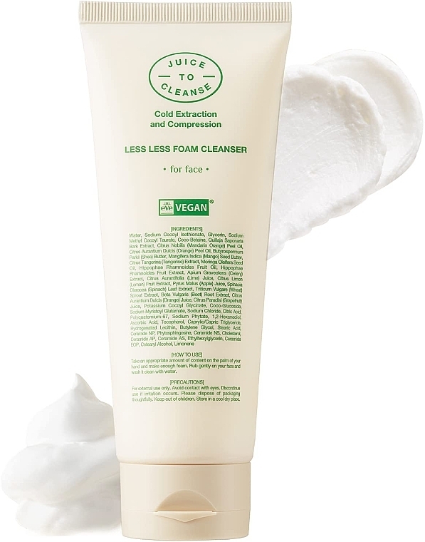 Face Cleansing Foam - Juice To Cleanse Less Less Foam Cleanser — photo N1