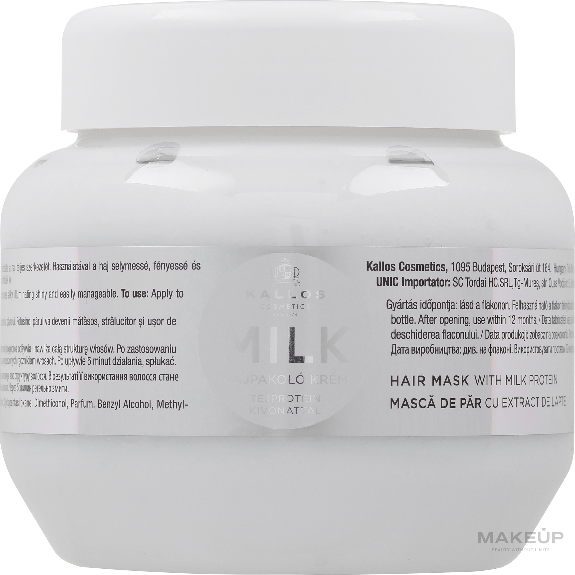 Milk Protein Hair Mask - Kallos Cosmetics Hair Mask Milk Protein — photo 275 ml