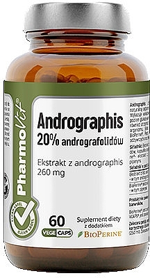 Dietary Supplement 'Andrographis 20%' - Pharmovit Clean Label Andrographis 20% — photo N4