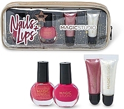 Fragrances, Perfumes, Cosmetics Set, 5 products - Magic Studio Colorful Nails + Lips Set