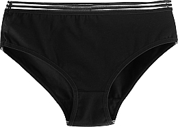 Fragrances, Perfumes, Cosmetics Women Cotton Panties with Mesh Band, black - Moraj