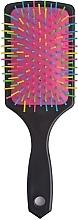 Fragrances, Perfumes, Cosmetics Wide Hair Brush C0264, black with colored teeth - Rapira