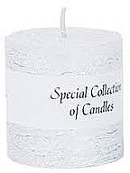 Unscented Candle 'Cylinder', 7.5x7.5 cm, pearl - ProCandle Special Collection Of Candles — photo N1