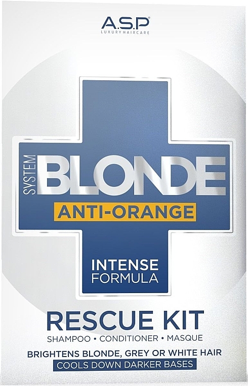 Set - Affinage System Blonde Anti-Orange Rescue Kit (h/shampoo/275ml + h/cond/275ml + h/mask/150ml) — photo N1