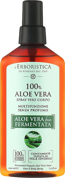 Face & Body Spray - Athena's Erboristica Aloe Vera Face & Body Spray — photo N1